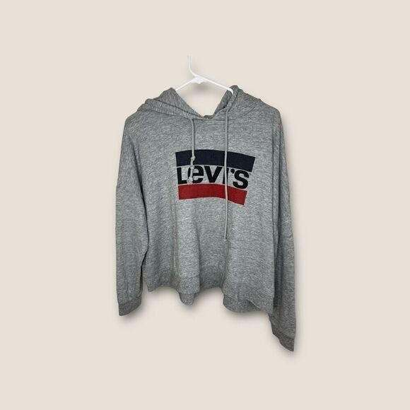 Levi’s Gray Cropped Hoodie Size XL - Picture 2 of 4